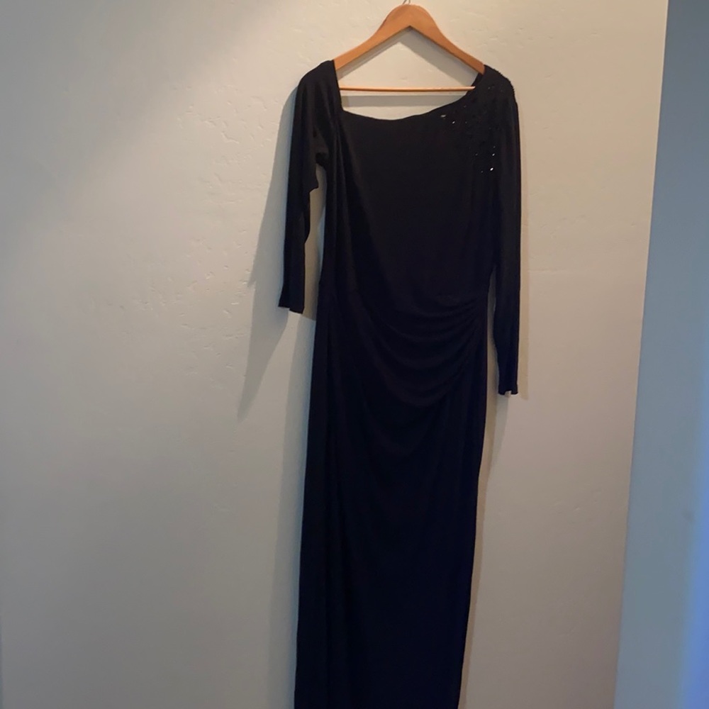 LAUREN RALPH LAUREN LONG BLACK DRESS size 16